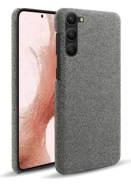 Samsung Galaxy S23 Için+ Düz Renk Sert Pc+ Kumaş Telefon Kapağı Çizelge Karşıtı Koruyucu Kapak Grey (Yurt Dışından)