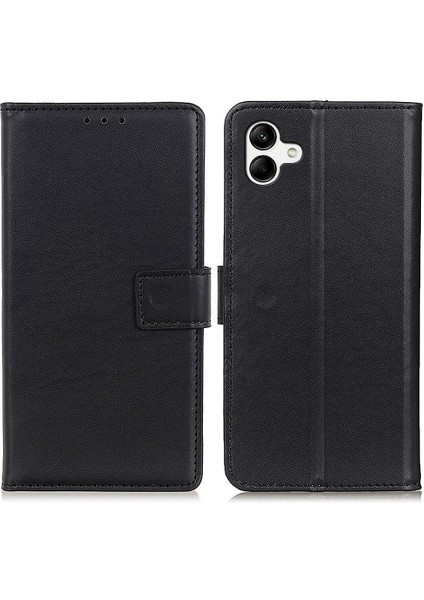 A04 4g (164.4 x 76.3 x 9.1 Mm) Için Shock Anti-Shock Pu Deri Deri Flip Telefon Kapağı Standı Scratch-Dayanıklı Telefon Cüzdan Case-Black (Yurt Dışından)