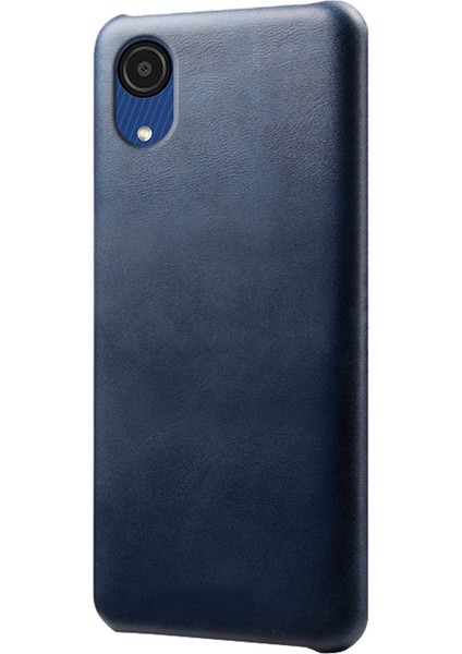 Samsung Galaxy A23E Cep Telefonu Kapağı Çekmeye Dayanıklı Dokulu Pu Derisi Kaplamalı Pc Telefon Vaka Mavisi (Yurt Dışından)
