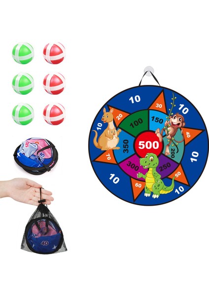 Bir Stil Çocuk Dart Tahtası Oyunu Yüksek Li Dayanıklı Duvara Monte Yapışkan Top Kapalı Oyun Oyuncak Dart Tahtası Seti Eğlenceli Aile Oyunu (Yurt Dışından)