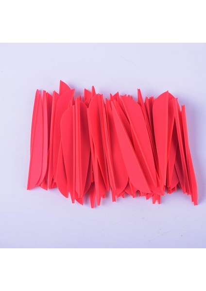 Kırmızı Stil Okçuluk Tüy Fletching Oklar Kanatlar 3 Inç Kauçuk Tüy Fletching Cut Dıy Okçuluk Aksesuarı Için (Yurt Dışından)