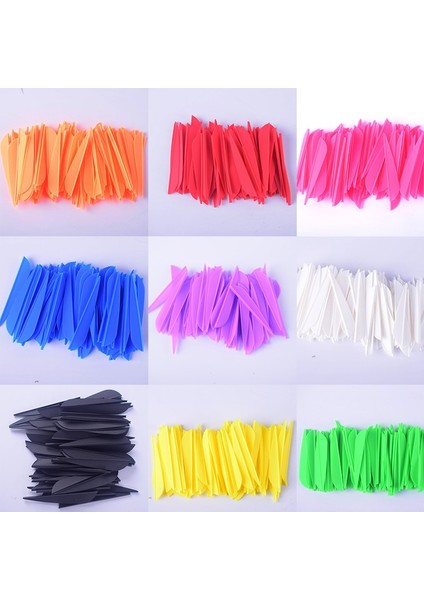 Kırmızı Stil Okçuluk Tüy Fletching Oklar Kanatlar 3 Inç Kauçuk Tüy Fletching Cut Dıy Okçuluk Aksesuarı Için (Yurt Dışından)