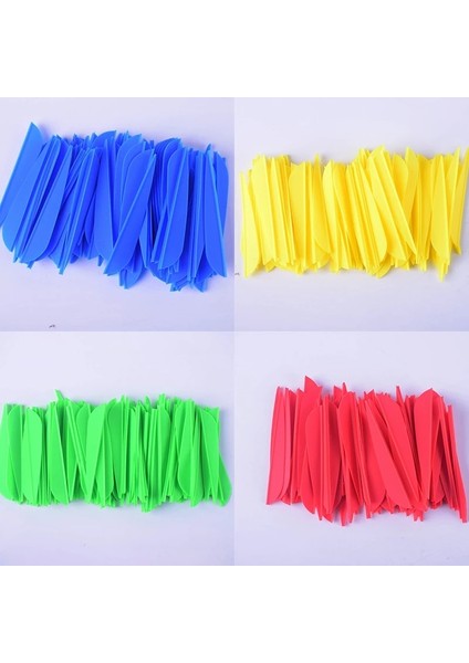 Kırmızı Stil Okçuluk Tüy Fletching Oklar Kanatlar 3 Inç Kauçuk Tüy Fletching Cut Dıy Okçuluk Aksesuarı Için (Yurt Dışından)