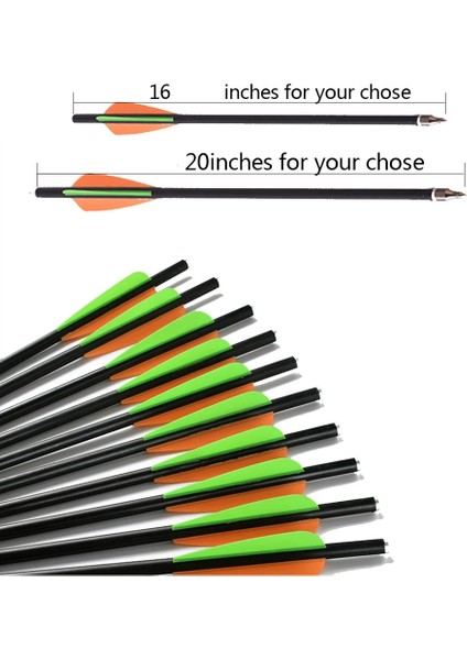 6PCS16INCHG Tarzı Spot Inç Okçuluk Karbon Arrowe 400 W 4 "açık Eğitim Avcılık Çekimi Için Kanatlı Tatar Yayı Cıvataları (Yurt Dışından)