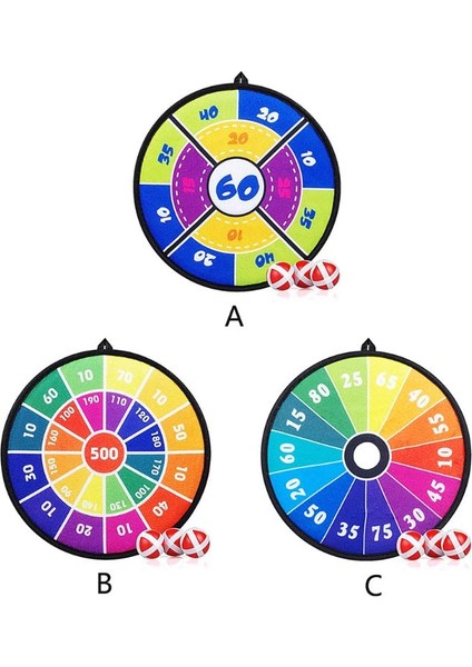 B Tarzı 27.5cm Çocuk Güvenliği Dart Tahtası Spor Oyuncakları Yapışkan Top Hedef Oyunu Kapalı Açık Ebeveyn-Çocuk Etkileşimi (Yurt Dışından)