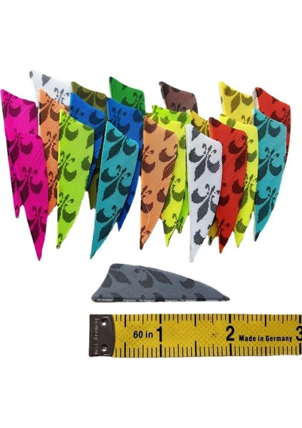 Floresan Sarı Tarzı Hi-Q Satışta Doğal Hindi Tüyleri Kalkan Kesim Okçuluk Fletches Feather Arrow Fletching 2'' (Yurt Dışından)
