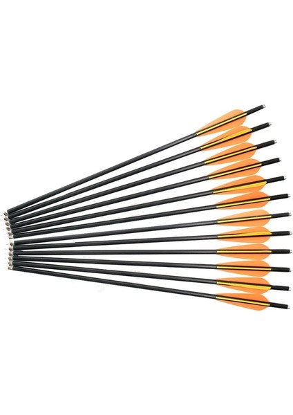 6PCS20 Inç Tarzı Od8.8 Okçuluk Okları Inç Fiberglas Oklar Cam Elyaf Arbalet Cıvataları Avcılık 3" Tpu Kanatları (Yurt Dışından)