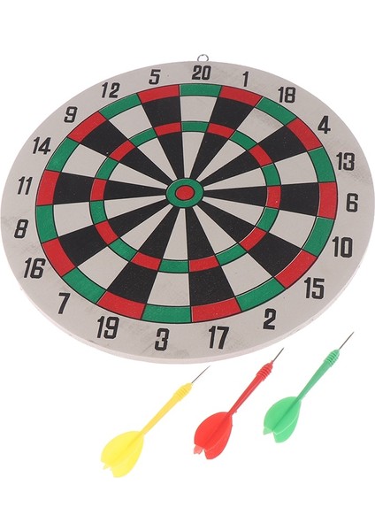 Çap 29.5cm Dart Hedef +3 Dart Duvara Monte Iki Taraflı Çift Kullanımlı Kalın Köpük Oyuncak Dart Tahtası Takımı (Yurt Dışından)