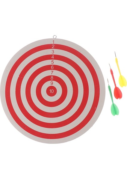 Çap 29.5cm Dart Hedef +3 Dart Duvara Monte Iki Taraflı Çift Kullanımlı Kalın Köpük Oyuncak Dart Tahtası Takımı (Yurt Dışından)