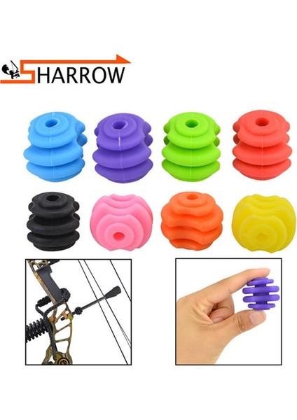 Mavi Stil Okçuluk Bileşik Bowstring Stoper Suppressor Sabitleyici Çekim Yay Dize Amortisör Kauçuk Amortisör Avcılık Aksesuarları (Yurt Dışından)