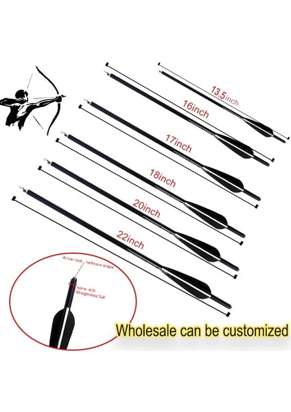 3PC13.5 Inç Tarzı P Avcılık Okçuluk Ok Rossbow Avcı Cıvataları Karbon Oklar 3ınchvanes Fletching F Hedef Atış (Yurt Dışından)