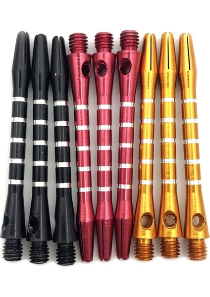 3 Kırmızı Stil Yeni Yüksek Li Renkli Dart Şaftları Alüminyum Alaşımlı Malzeme Dart Aksesuarları Şaft Dardos Flechette (Yurt Dışından)