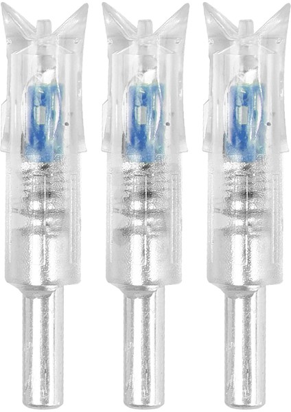 3 Adet Mavi Stil Pcs Arbalet Ok Okçuluk Işıklı Nock LED Işık Parlak Gece Avcılık Sporları Çekim Okları Avcılık Aksesuarları (Yurt Dışından)