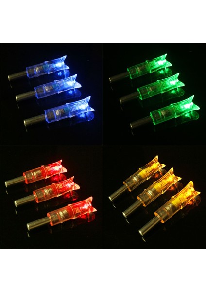 3 Adet Mavi Stil Pcs Arbalet Ok Okçuluk Işıklı Nock LED Işık Parlak Gece Avcılık Sporları Çekim Okları Avcılık Aksesuarları (Yurt Dışından)