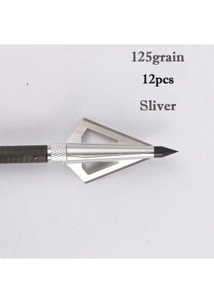 125 Tane 12 Adet Gümüş Tarzı Paket 125 Tahıl 3 Sabit Bıçaklı Av Geniş Başlıkları Okçuluk Ok Av Noktaları Bileşik Yay ve Arbalet Için Metal Ipuçları (Yurt Dışından) fiyatları
