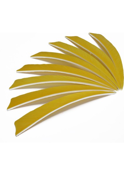 Sarı Stil Ield Turkey Feathers Arrow Feather Fletching Için Okçuluk Avcılık Ok Aksesuarları Doğal Tüy (Yurt Dışından)