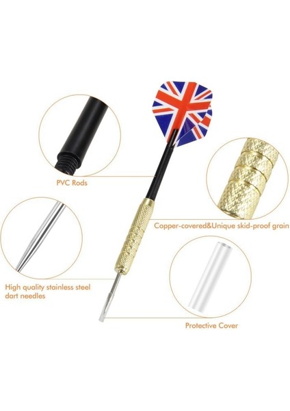 3 Adet Çok Renkli Stil Profesyonel Coppers Dart Iğne Kaplama Dart ile Dart Uçuş Spor Çelik Iğne Ucu Dart Oyun Oyuncakları Fırlatma Bakır Yeni (Yurt Dışından) fiyatları
