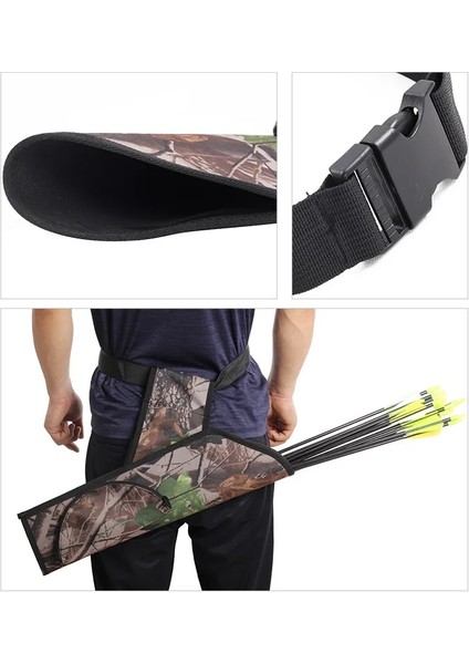 Kamuflaj Stili Avcılık 50 x 14 cm Blackcamo Ok Sadak Asılı Pot Çanta Yay Sadak Cepli Ok Torbalı Okçuluk (Yurt Dışından) fırsatları