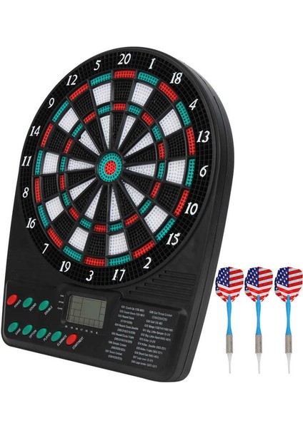 Siyah Stil LCD Ekran Elektronik Bullseye Dart Oyunu Otomatik Skor Tahtası Dart Tahtası Ev Partisi Dart Eğlence Oyunları (Yurt Dışından) fiyatları