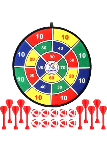 Çoklu Stil Dart Tahtası Seti ile Dart Topu Çocuklar Için Güvenli Masa Oyunları Inç Kumaş Kumaş Dart Tahtası Erkek Kız Için Habing Kayışı (Yurt Dışından)