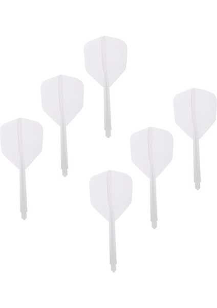 Beyaz Stil 6'lı Set 2ba Iplik Dart Şaftları, Şeffaf Dart Uçuşları Çok Renkli Dart Şaftları Uçuşları Dart Aksesuarları (Yurt Dışından)