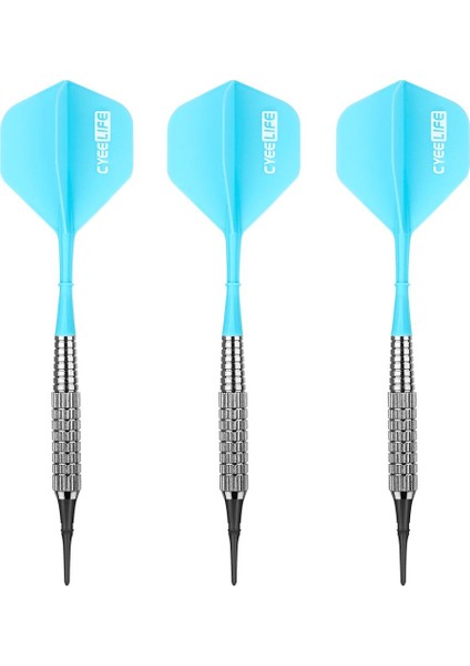 Mavi Stil Cyeelife G Elektronik Yumuşak Dart Profesyonel Dart Uçuşu 2ba Vidalı Naylon Yumuşak Uçlu (Yurt Dışından)