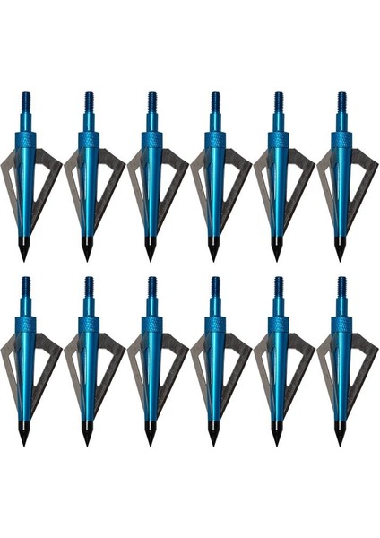 100 Tane 12 Adet Gümüş Tarzı Paket 125 Tahıl 3 Sabit Bıçaklı Av Geniş Başlıkları Okçuluk Ok Av Noktaları Bileşik Yay ve Arbalet Için Metal Ipuçları (Yurt Dışından)
