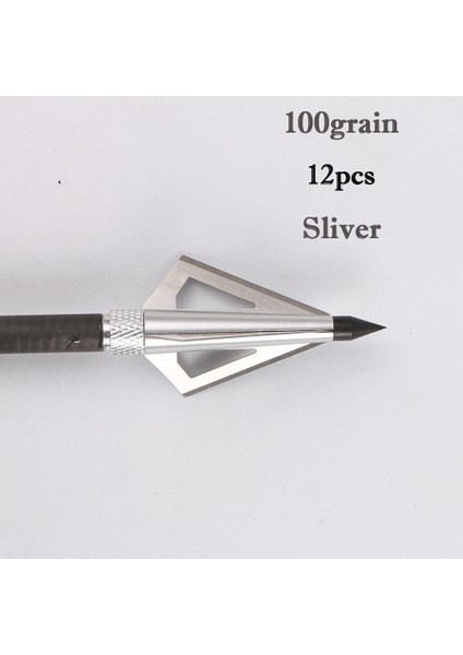 100 Tane 12 Adet Gümüş Tarzı Paket 125 Tahıl 3 Sabit Bıçaklı Av Geniş Başlıkları Okçuluk Ok Av Noktaları Bileşik Yay ve Arbalet Için Metal Ipuçları (Yurt Dışından) fiyatları