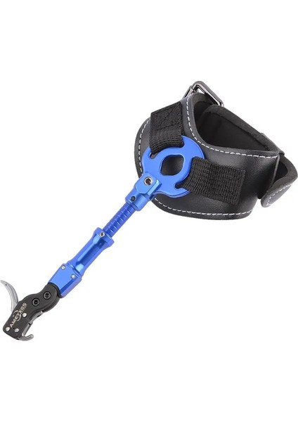 Mavi Stil Bileşik Yay Serbest Bırakma Yardımcıları Ayarlanabilir Uzunluk Okçuluk Bilekliği Avcılık Çekim Aksesuarları Için Başparmak Tutucu Kaliper Serbest Bırakır (Yurt Dışından)