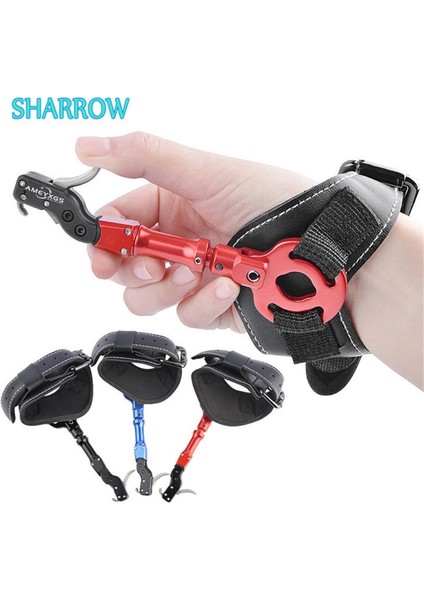 Mavi Stil Bileşik Yay Serbest Bırakma Yardımcıları Ayarlanabilir Uzunluk Okçuluk Bilekliği Avcılık Çekim Aksesuarları Için Başparmak Tutucu Kaliper Serbest Bırakır (Yurt Dışından) fiyatları