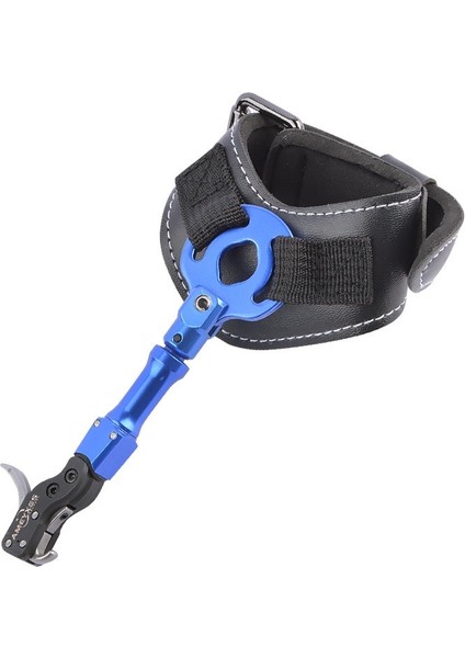 Mavi Stil Bileşik Yay Serbest Bırakma Yardımcıları Ayarlanabilir Uzunluk Okçuluk Bilekliği Avcılık Çekim Aksesuarları Için Başparmak Tutucu Kaliper Serbest Bırakır (Yurt Dışından) fırsatları