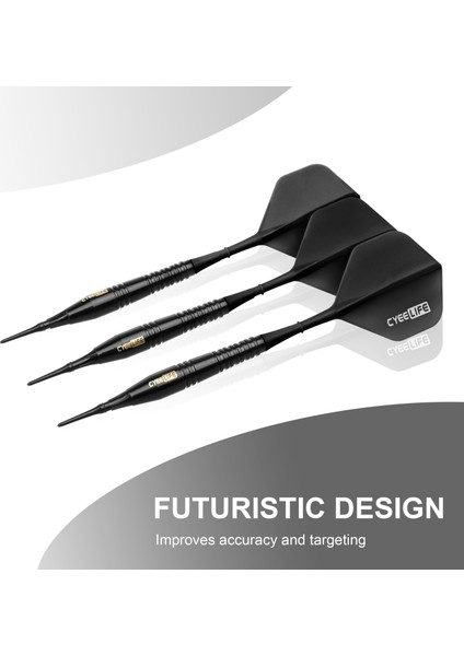 Sarı Stil Cyeelife Pirinç Yumuşak Uçlu Dart 16G Taşıma Çantası ve Ekstra Plastik Noktalar ve Uçuşlar, Profesyonel Elektronik Dart Seti (Yurt Dışından)