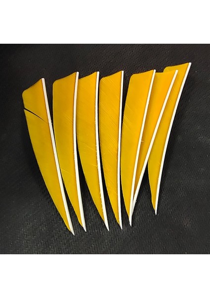 Sarı Stil Dıy Okçuluk Aksesuarları 4ıeld Turkey Feathers Arrow Feather Herhangi Bir Ahşap Karbon Ok Mili Için Fletching (Yurt Dışından)