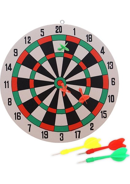 1 Takım Stili 29.5cm Dart Tahtası Oyun Seti Ev Duvar Asılı Çift Taraflı Mevcut Kalınlaşmış Kapalı Açık Atma Oyunu Çelik Uçlu Dart (Yurt Dışından)
