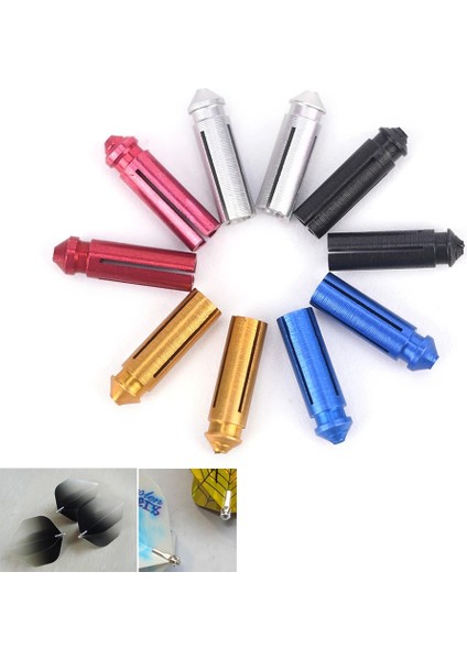 Glod Tarzı 9 Adet Alüminyum Alaşım Dart Uçuş Koruyucular Dart Kanat Kuyruk Koruyucu Çelik Yumuşak Ucu Dart Aksesuarları 5 Renk (Yurt Dışından)
