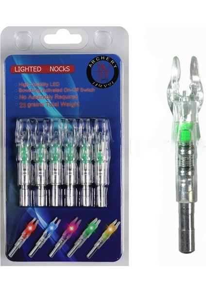6 Adet Kırmızı 7.6mm Tarzı 6 Adet Okçuluk Avcılık Aksesuarları Ok Aydınlık Nock Otomatik Ok Kam Id Okçuluk Oklar Için LED Işıklı Nock (Yurt Dışından)