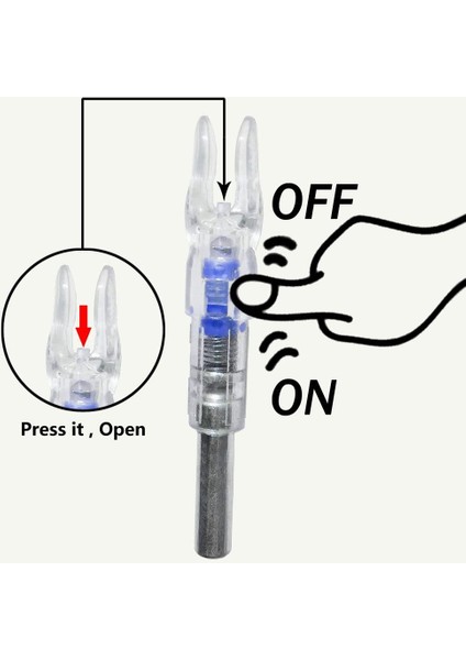 6 Adet Kırmızı 7.6mm Tarzı 6 Adet Okçuluk Avcılık Aksesuarları Ok Aydınlık Nock Otomatik Ok Kam Id Okçuluk Oklar Için LED Işıklı Nock (Yurt Dışından)
