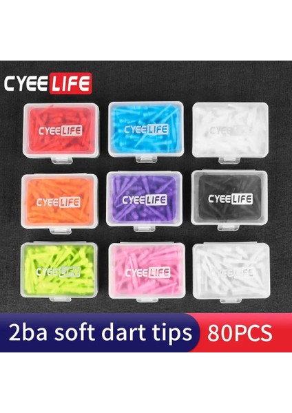 Pembe Tarzı Cyeelife Profesyonel Plastik Dart Ipuçları, Yedek Dart Noktaları, 8 Renk, CL18STYLE (Yurt Dışından)