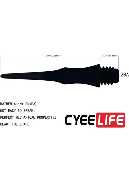 Pembe Tarzı Cyeelife Profesyonel Plastik Dart Ipuçları, Yedek Dart Noktaları, 8 Renk, CL18STYLE (Yurt Dışından)