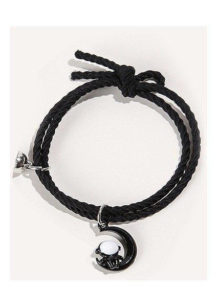 No.15 Tarzı Ay Robotlar Kolye ile Karikatür Manyetik Çift Bilezikler Sevimli Karşılıklı Cazip Dostluk Halat Arkadaşlar Için Hediyeler ASD88 (Yurt Dışından)