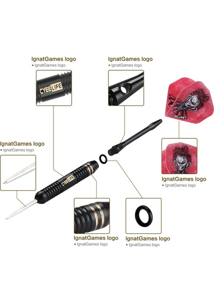 Sarı Stil Dart Cyeelife 20GGG Pirinç Sert Profesyonel Rekabet Yüksek (Yurt Dışından) modelleri