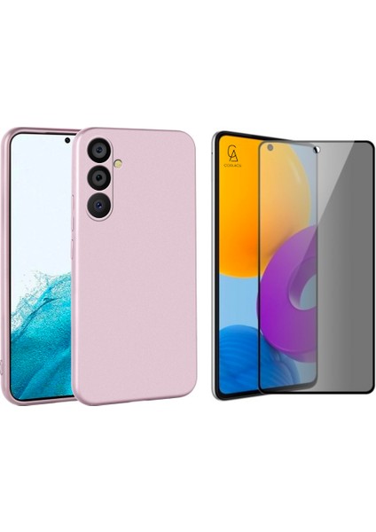Samsung Galaxy A54 5g Ile Uyumlu Soft Yumuşak Telefon Kılıfı ve Hayalet Privacy Ekran Koruyucu Seti