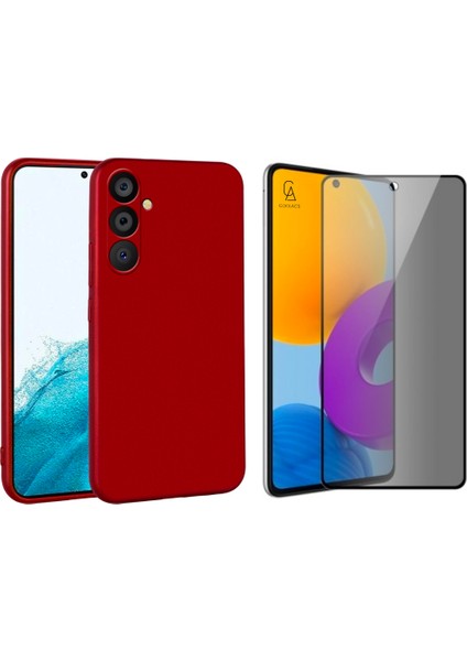 Samsung Galaxy A54 5g Ile Uyumlu Soft Yumuşak Telefon Kılıfı ve Hayalet Privacy Ekran Koruyucu Seti