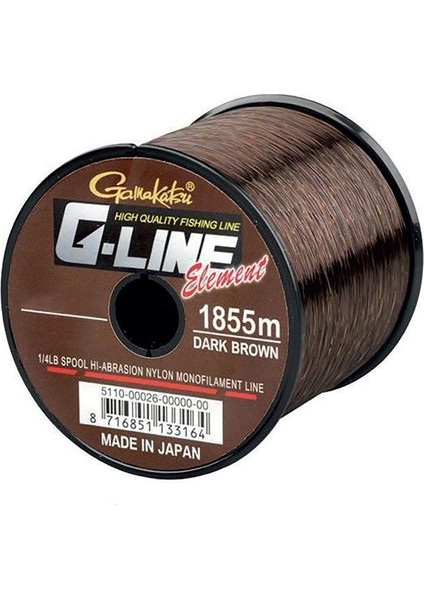 G-Line Element 0.30 mm 6.8 Kg Dark Brown Bobin Misina