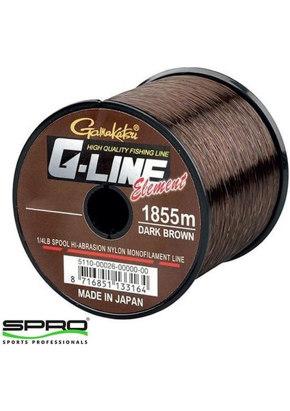 G-Line Element 0.30 mm 6.8 Kg Dark Brown Bobin Misina