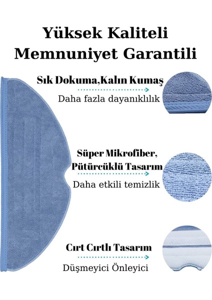 Roborock S7 Maxv Ultra Uyumlu Yedek Fırça Hepa Filtre Toz Torba Mop Seti-9 Parça