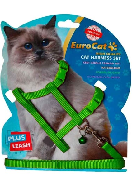 Kedi Göğüs Tasma Seti Yeşil