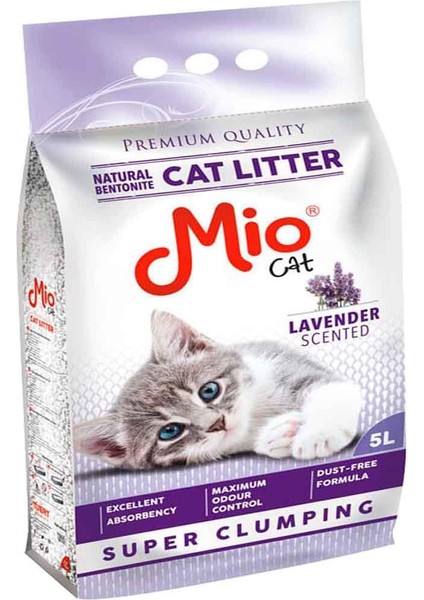 Kedi Kumu Lavanta Kokulu İnce Taneli 5 Lt