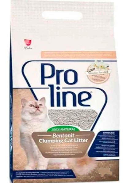 Proline Vanilya Kokulu İnce Taneli Topaklanan Kedi Kumu 5 LT