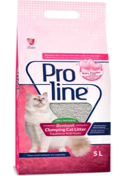 Pro Line Bebek Pudrası Kokulu İnce Kedi Kumu 5 Lt